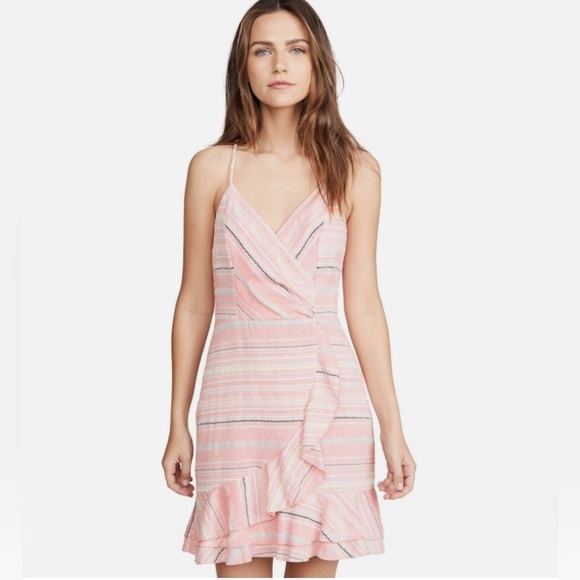 Parker Dresses & Skirts - NWT! Parker Jay’s Sleeveless Fitted Ruffle Front Dress in Sunset Stripe Size 4